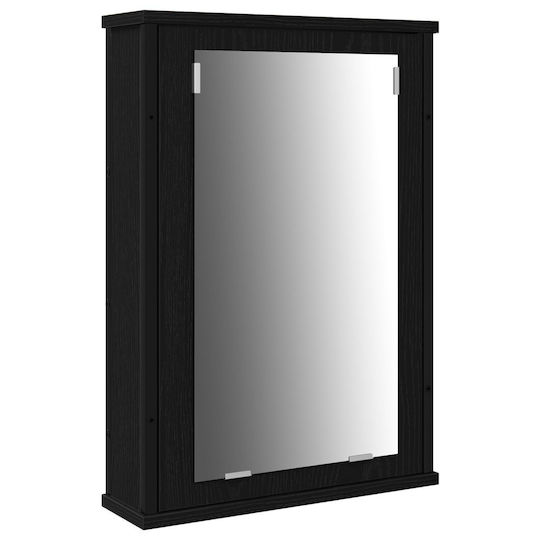vidaXL Countertop Countertop without Sink, with Mirror & Column Black Oak