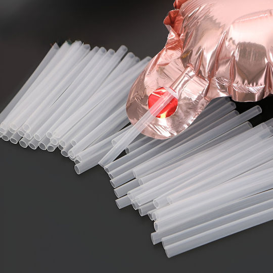 Plastic Sticks Inflating Foil Balloons Flippy 8 Cm Transparent