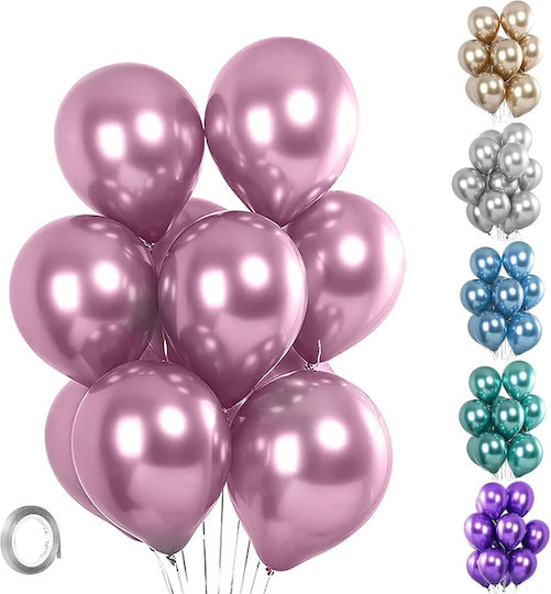 Set 10 Baloane Latex Chrome Model Flippy Party 23 Cm Violet 2.2 G
