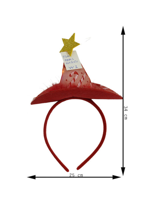 Căciulă de Crăciun Bandă pentru Cap Roșie Led Mărime Standard Flippy