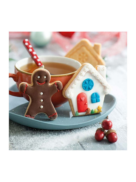 Χριστουγεννιάτικο Κουπάτ Ανθρωπάκι Σπίτι Gingerbread Decora Σετ 2τεμ 7-8εκ
