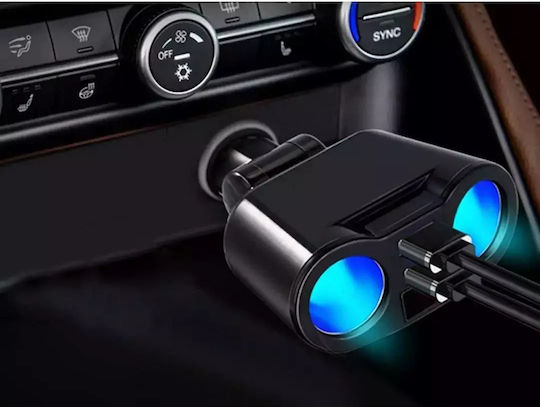 Φορτιστής Αυτοκινήτου 100W 3.1A με Θύρες: 2xUSB-A 2xΑναπτήρα