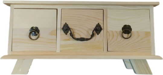 Unitate din lemn cu 3 sertare 30x10x14cm Ksk1