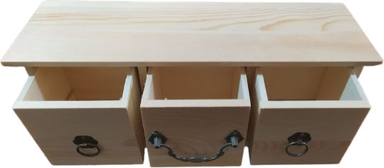 Unitate din lemn cu 3 sertare 30x10x14cm Ksk1