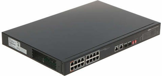 Dahua PFS3218-16ET-135 Unmanaged L2 PoE+ Switch with 16 Ethernet Ports and 2 SFP Ports