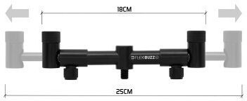Adjustable Buzz Bar Delphin Flexibuzz L Adjustable 18 25 Cm 2 Rod Holders