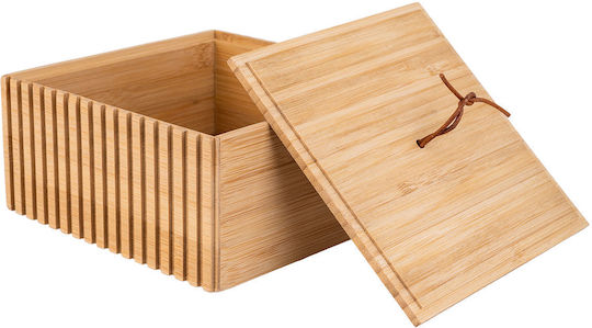 Estia Bamboo Essentials Θήκη Οργάνωσης Επιτραπέζια Μπαμπού Ασημί