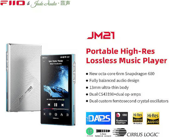 Fiio JM21 Android 13 Player Muzică Hi-Res Albastru Cerulean