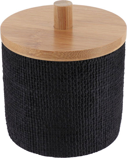 Atmosphera Cotton Holder made of Resin Black