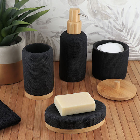 Atmosphera Cotton Holder made of Resin Black
