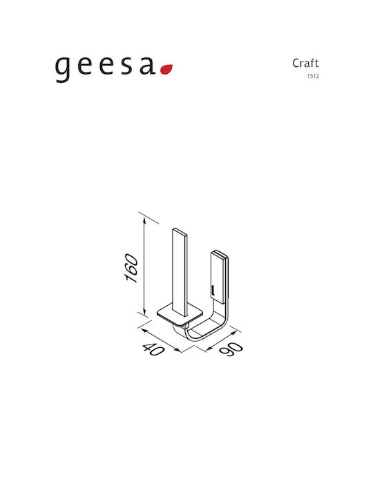 Θήκη Εφεδρικού Χαρτιού Craft Geesa Inox Chrome