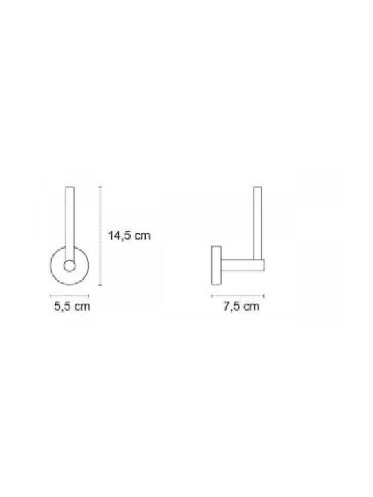 Karag Uno Wall-mounted Paper Holder Inox White Matt