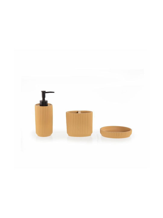 Nef-Nef Homeware Venice Επιτραπέζια Σαπουνοθήκη Πέτρινη Κίτρινη