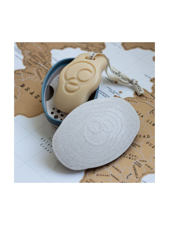 Foamie Travel Buddy Plastic Soap Dish Countertop White