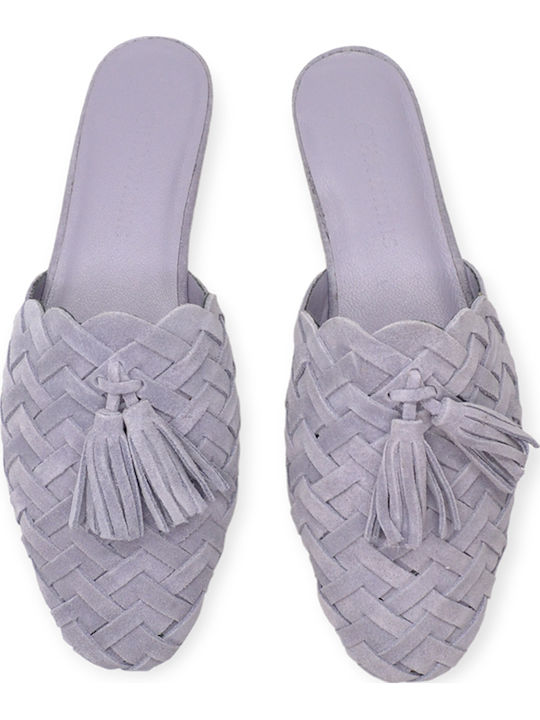 Hawkins Premium Suede Mules Λιλά Hawkins Premium Suede Mules Λιλά