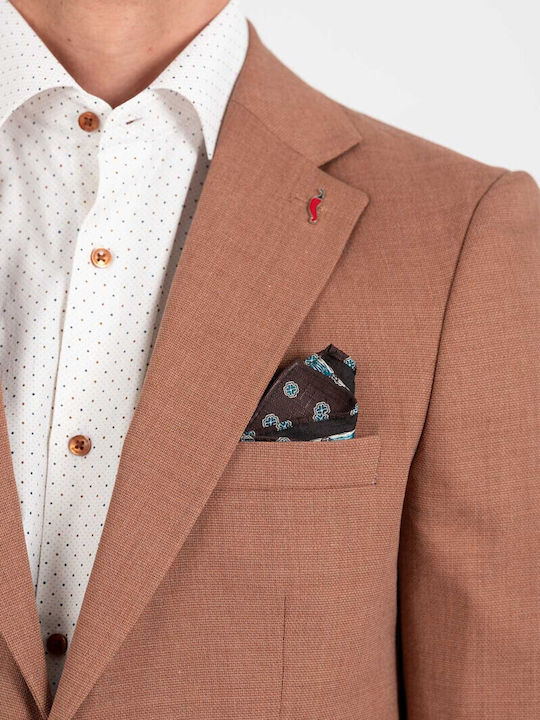 Summer Men's Suit Jacket with Slim Fit Bordeau