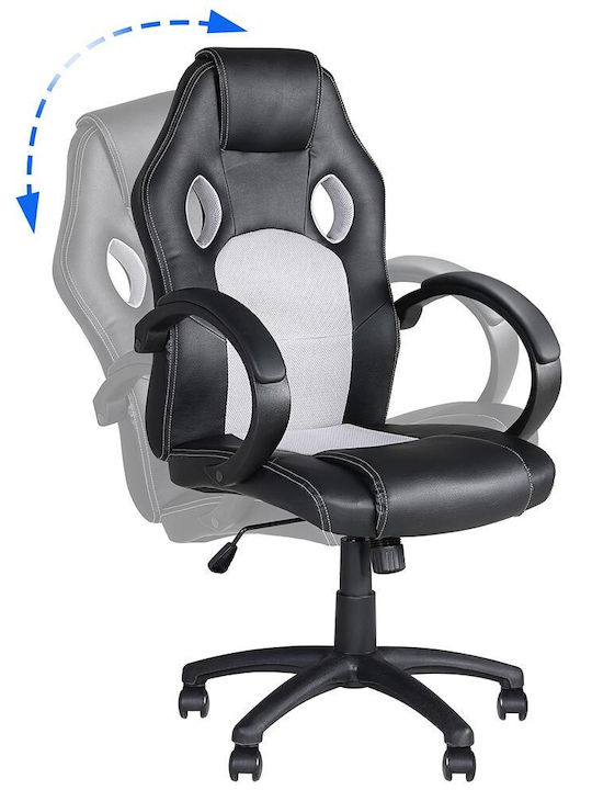 Bakaji 02832100 Καρέκλα Gaming Δερματίνης Μαύρο / Λευκό