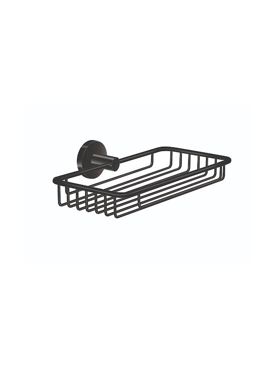Sanco Twist Metallic Sponge Holder Wall Mounted Black Mat
