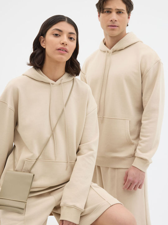 Sweatshirt mit Kapuze Beige