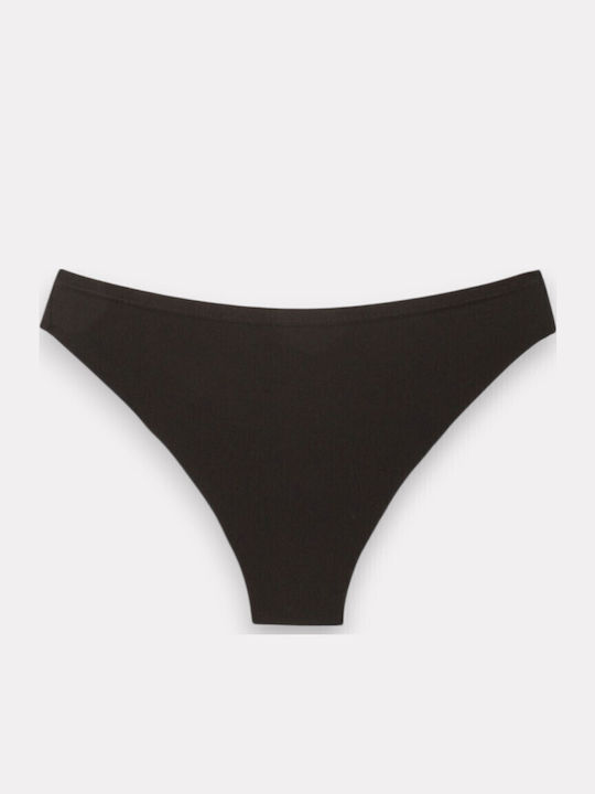 Βαμβακερά Γυναικεία Slip 3Pack χωρίς Ραφές Μαύρο