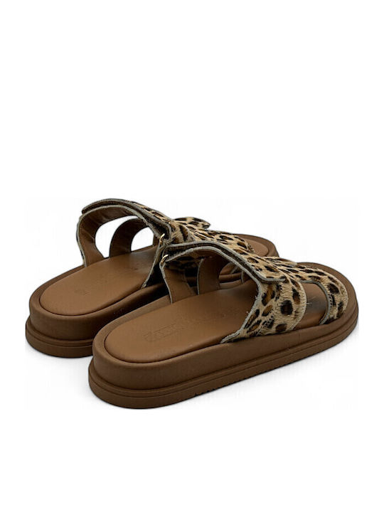 Δερμάτινα Γυναικεία Σανδάλια Leopard