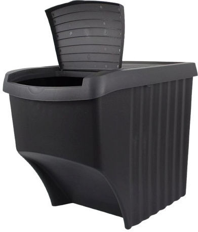 Excellent Houseware Coș de Gunoi Plastic Negru 20lt 1buc