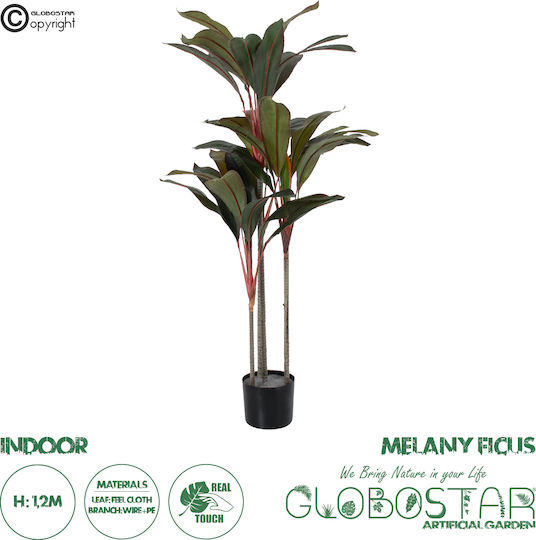 Artificial Outdoor Tree Ficus Lyrata Green 120cm 5pcs GloboStar
