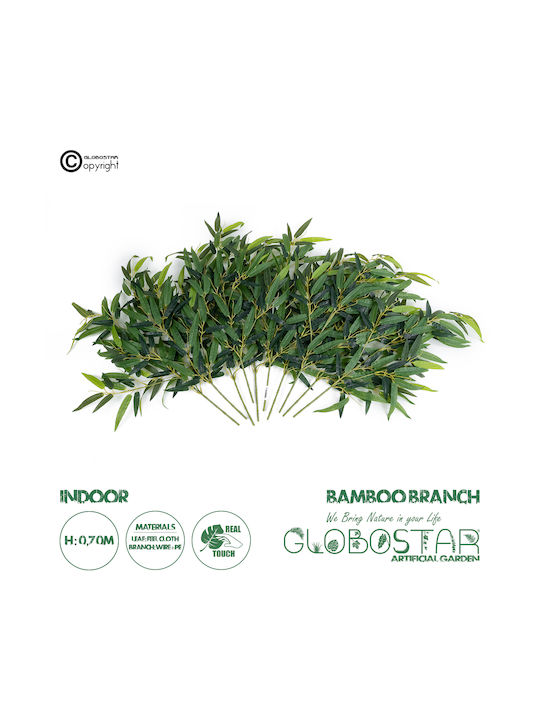 Artificial Decorative Branch Bamboo Green 70cm 10pcs GloboStar