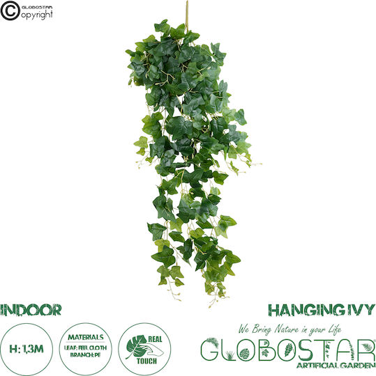 Τεχνητό Διακοσμητικό Κλαδί Κισσός 130cm GloboStar
