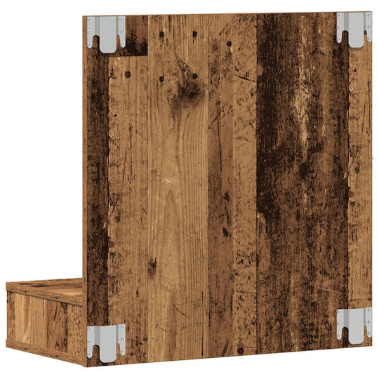 vidaXL Καθρέπτης Μακιγιάζ Τοίχου με Φως 60x62cm Καφέ