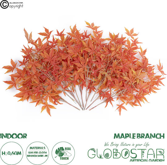 Ramură Decorativă Artificială Arțar Orange 60cm GloboStar