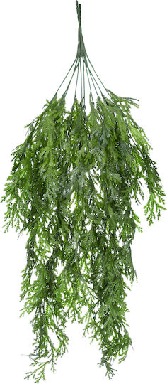 Globostar Artificial Garden Thuja Hanging Branch 20616 Artificial Hanging Decorative Thuja Branch Y82cm Set of 2 Pieces
