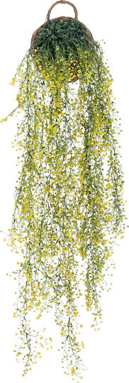 Globostar Artificial Garden Golden Bell Willow 4 Hanging Plant 20632 Κρεμαστό Τεχνητό Διακοσμητικό Φυτό Ιτίας Y110cm