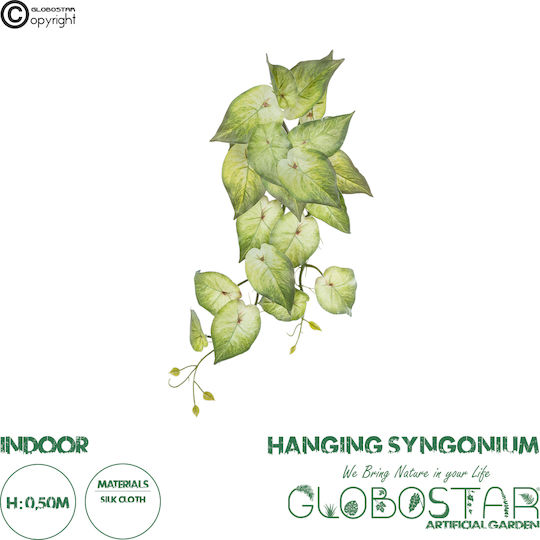 Dekorative künstliche Pflanze Begonie Grün 50cm in Box GloboStar