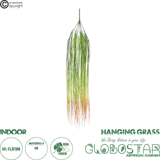 Dekorative künstliche Pflanze Gras Grün 81cm in Box GloboStar
