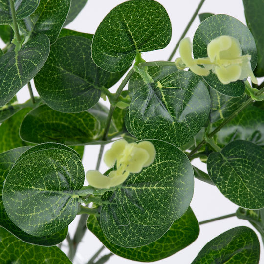 Buchet din Flori Artificiale Eucaliptus Green - White 45cm GloboStar