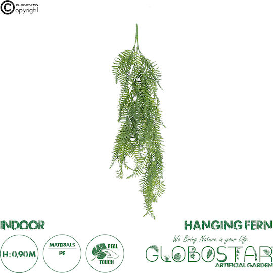 Dekorative künstliche Pflanze Farn Grün 90cm in Box 50Stück GloboStar
