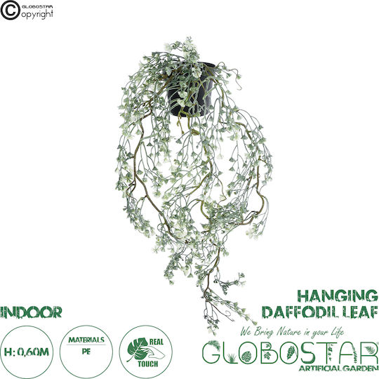 Τεχνητό Φυτό σε Γλάστρα Λευκό 60cm 64τμχ GloboStar