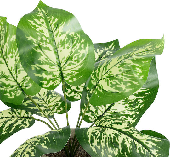Globostar Artificial Garden Dieffenbachia Potted Plant 20897 Διακοσμητικό Φυτό Διεφενμπάχια Φ40 X Υ33cm
