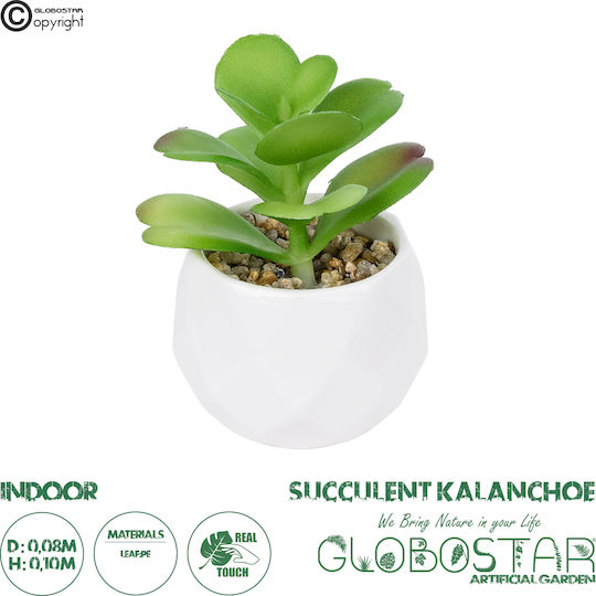 Изкуствено растение в саксийка Каланчое Green 10см GloboStar