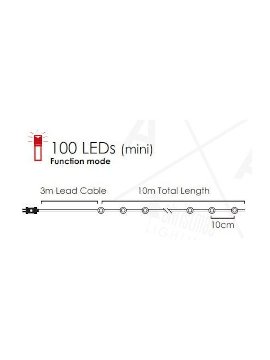 100 LED лампички 10 м Червени на лента 100 LED лампички 10 м Червени на лента