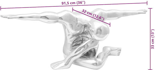 vidaXL Decorative Statuette made of Metal 91.5x32x33cm 1pcs