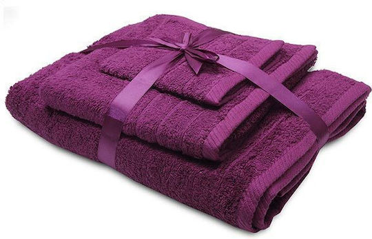 Sunshine Set Prosoape de Baie 3 buc Dory 17 Dark Mauve Greutate 600gr/m²
