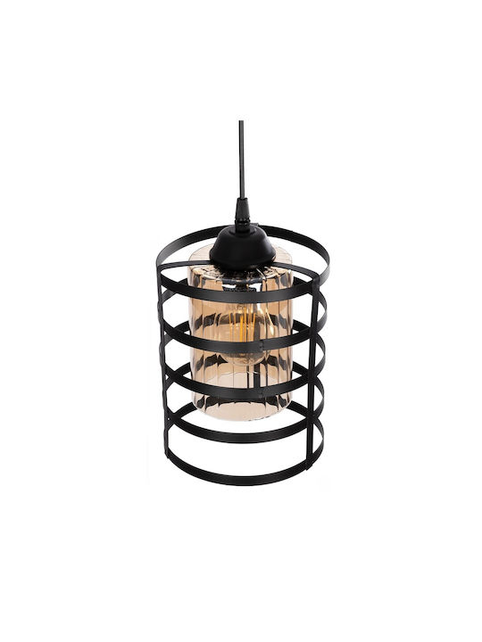 GloboStar Solon Pendant Light Bronze Grid with Socket E27 20x20x70cm