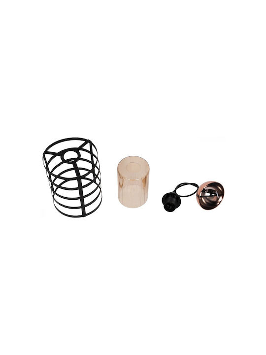 GloboStar Solon Pendant Light Bronze Grid with Socket E27 20x20x70cm