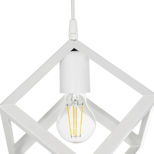 GloboStar Dise Pendant Light White with Socket E27 30x30x70cm
