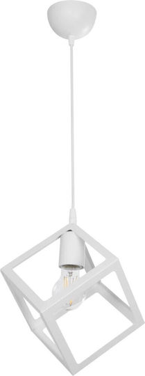 GloboStar Dise Κρεμαστό Φωτιστικό Λευκό με Ντουί E27 18x18x68εκ.