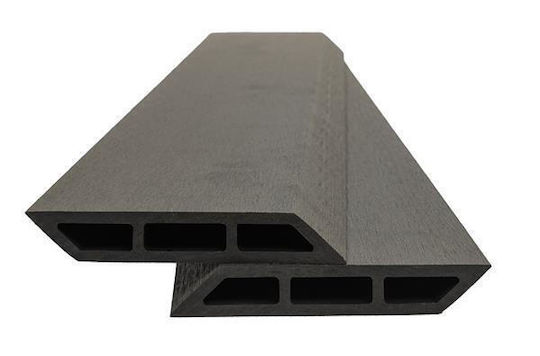 Newplan Gartenzaunmaterial aus WPC 360cm 1Stück Gray