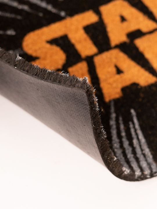 Grupo Erik Entrance Mat made of Coir with Anti-slip Backing Star Wars Logo Black 40x60cm