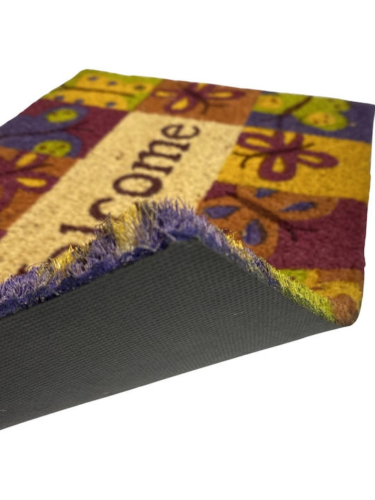 Entrance Mat made of Coir with Anti-slip Backing Multicolour 40x60cm
